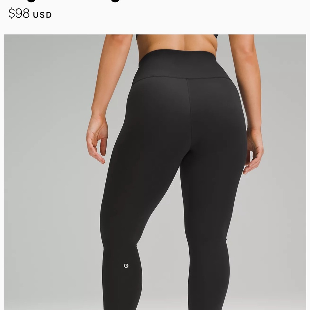 Lululemon leggings high rise 28”